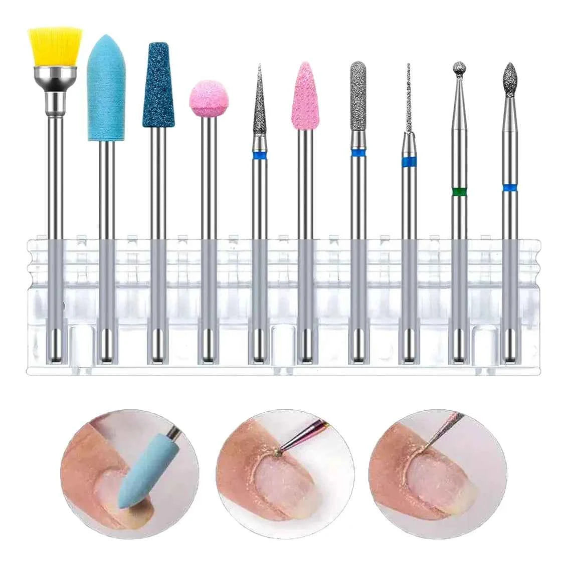 Kit 10 Fresas Manicura Pedicura