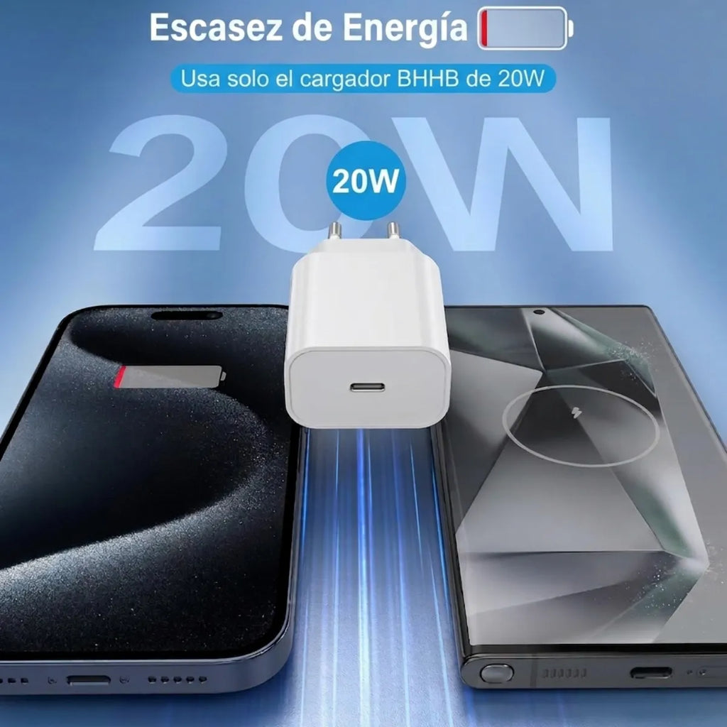 Cargador IPhone 20w / Tipo C con cable