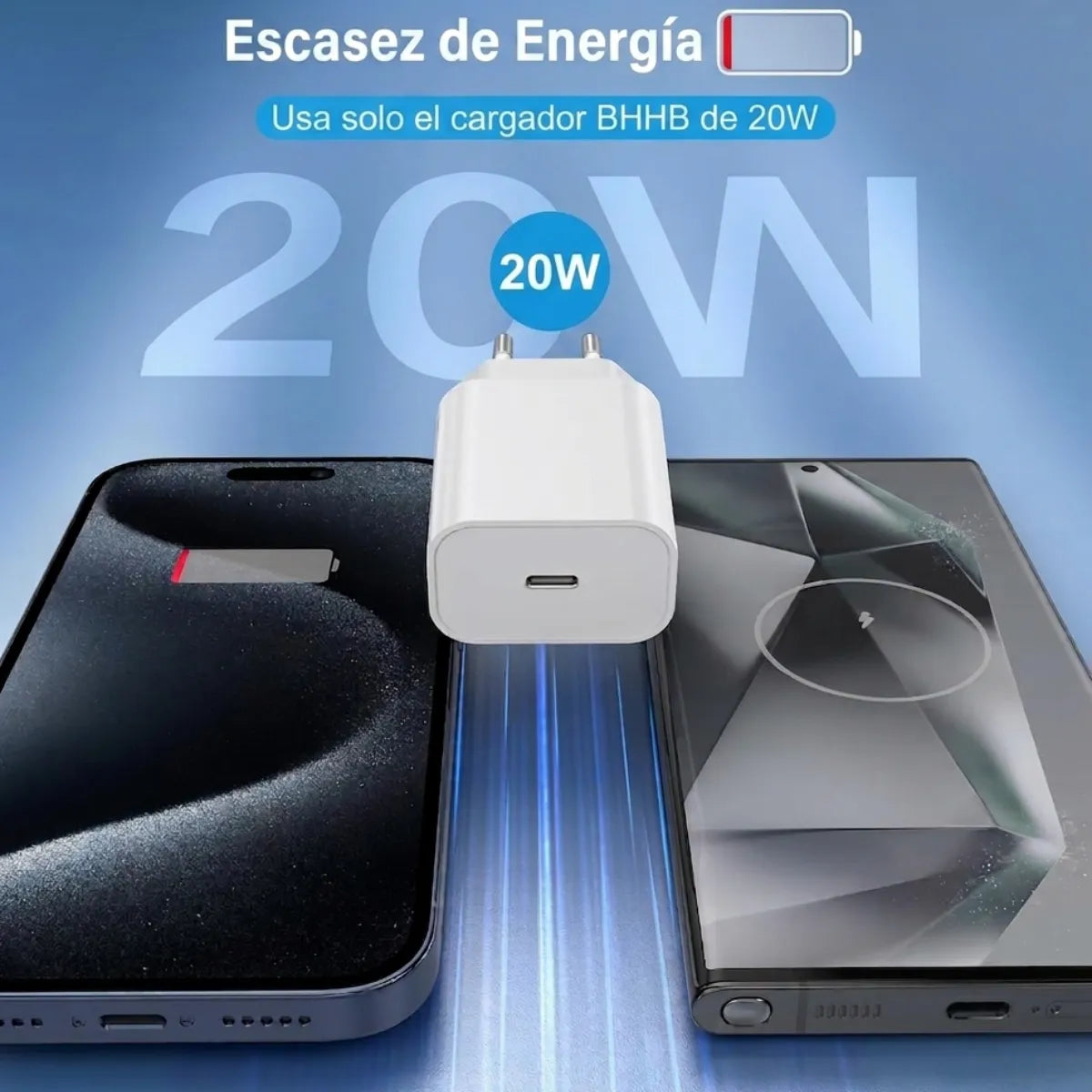 Cargador IPhone 20w / Tipo C con cable