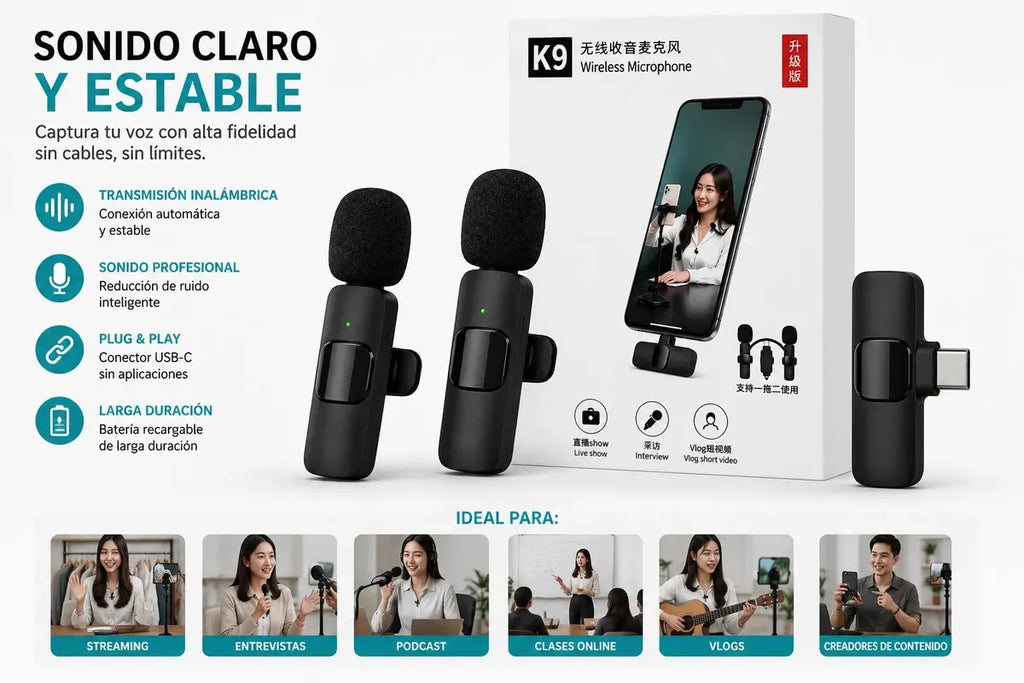 Micrófonos Inalámbricos Solapa USB-C