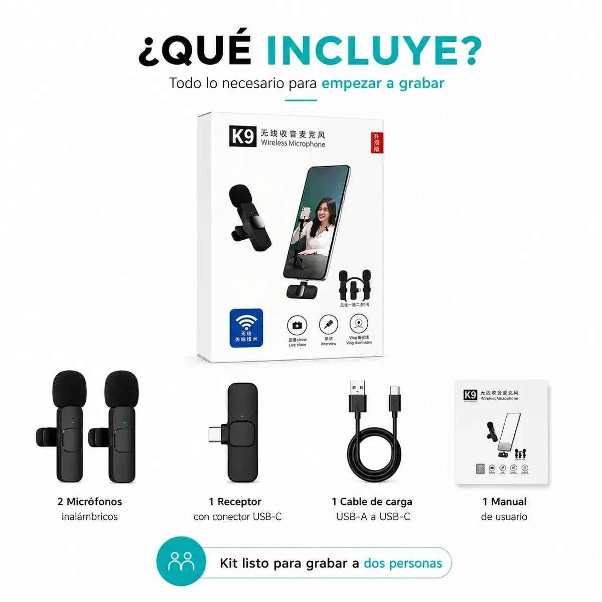 Micrófonos Inalámbricos Solapa USB-C