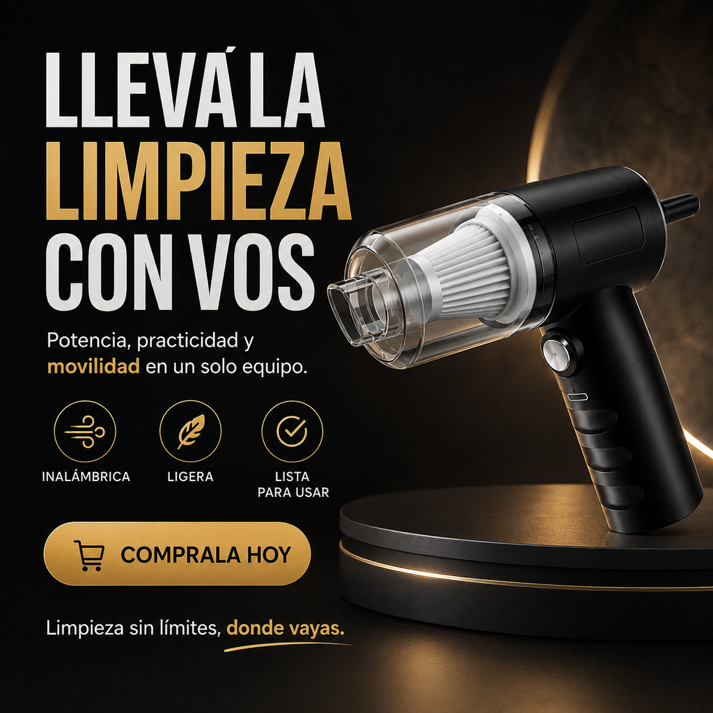 Aspiradora Mini 2 En 1 Portátil Con Accesorios