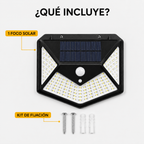 Foco Solar 100 Led Sensor Movimiento De Exterior