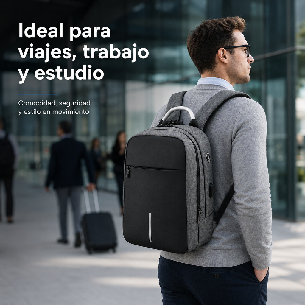 Mochila Antirrobo Con Puerto Usb