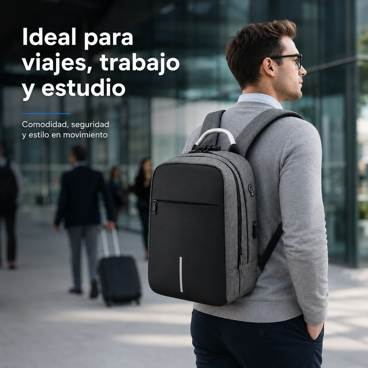 Mochila Antirrobo Con Puerto Usb
