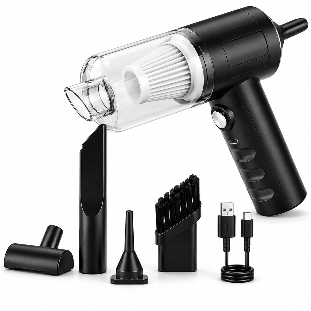 Aspiradora Mini 2 En 1 Portátil Con Accesorios
