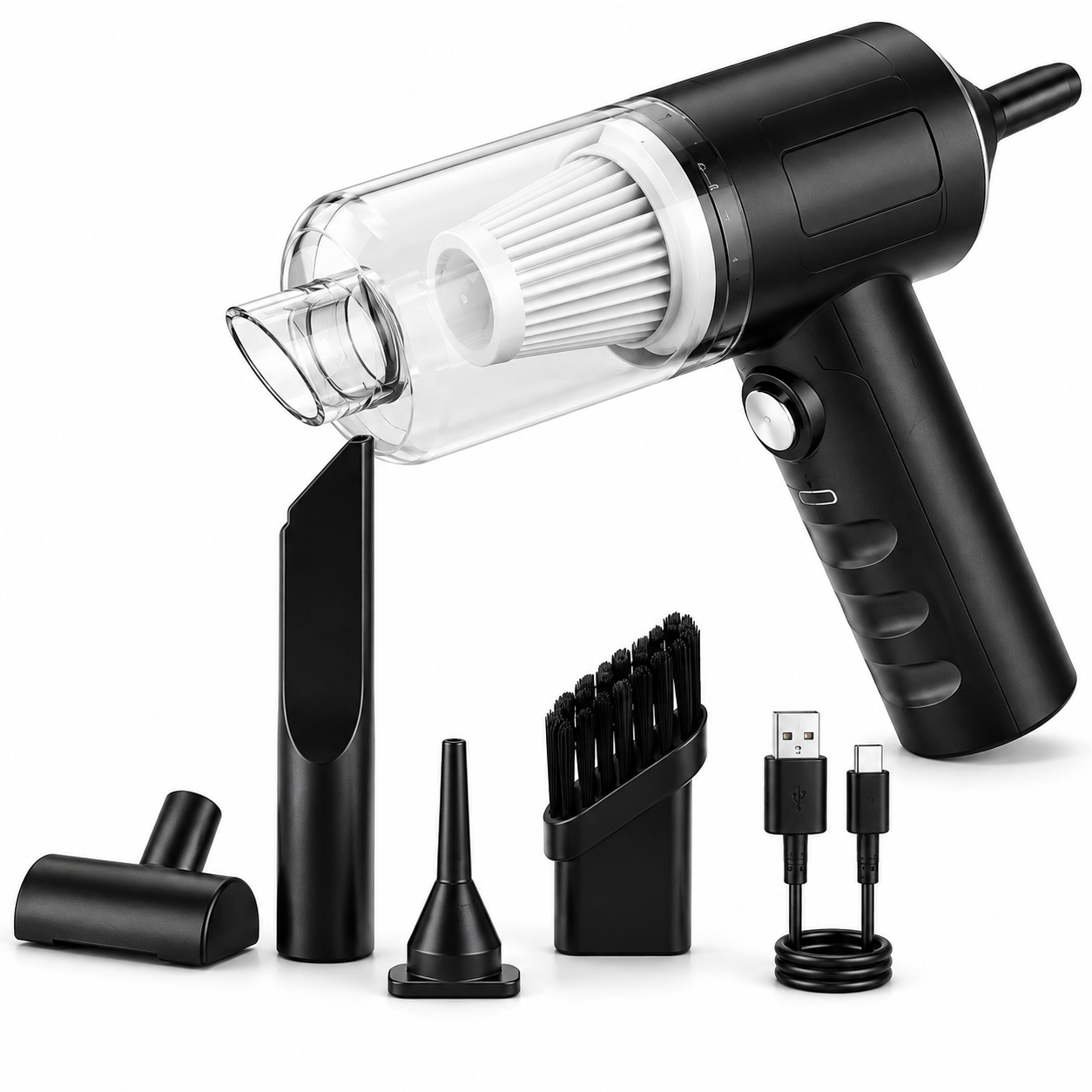 Aspiradora Mini 2 En 1 Portátil Con Accesorios