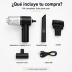Aspiradora Mini 2 En 1 Portátil Con Accesorios