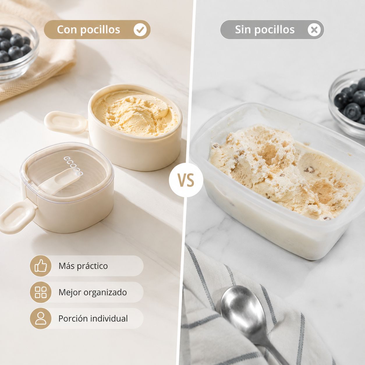 Pocillos para Helado Ecoco