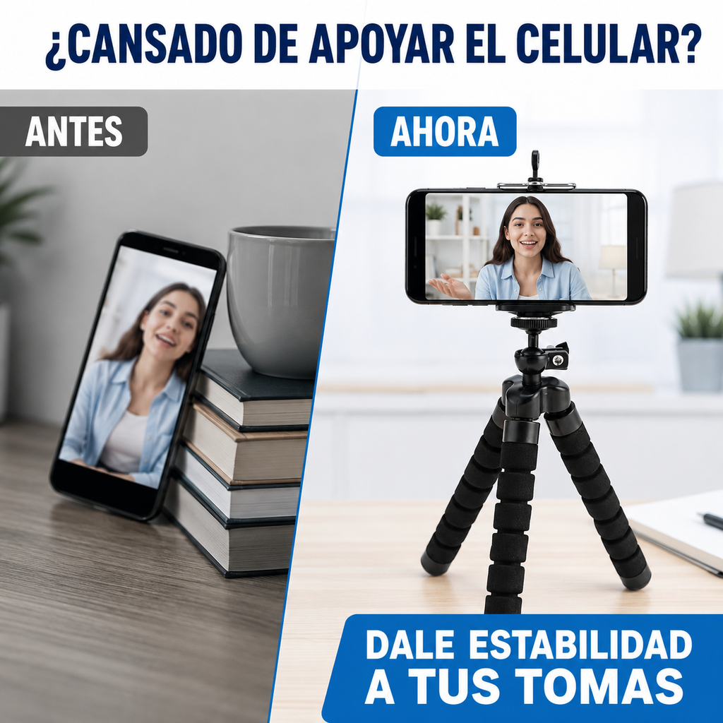 Trípode Flexible Con Soporte Para Celular