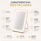 Espejo Rectangular LED de Maquillaje con Luz