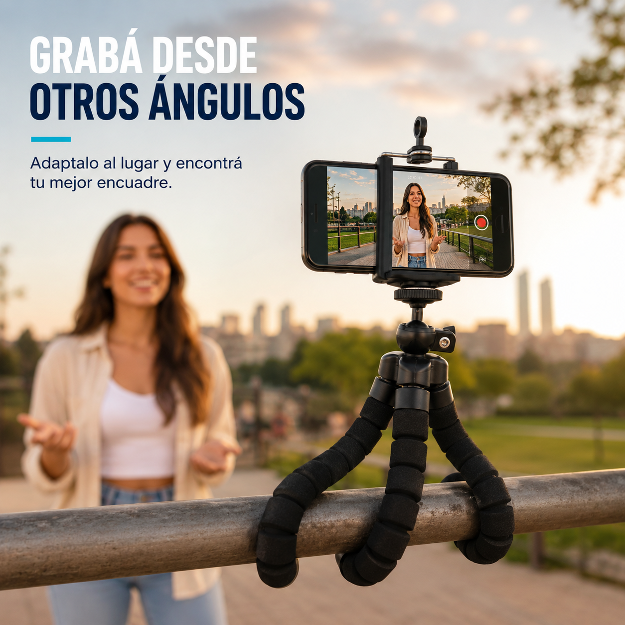 Trípode Flexible Con Soporte Para Celular
