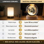 Lampara 3D Bola de Cristal con Base de Madera