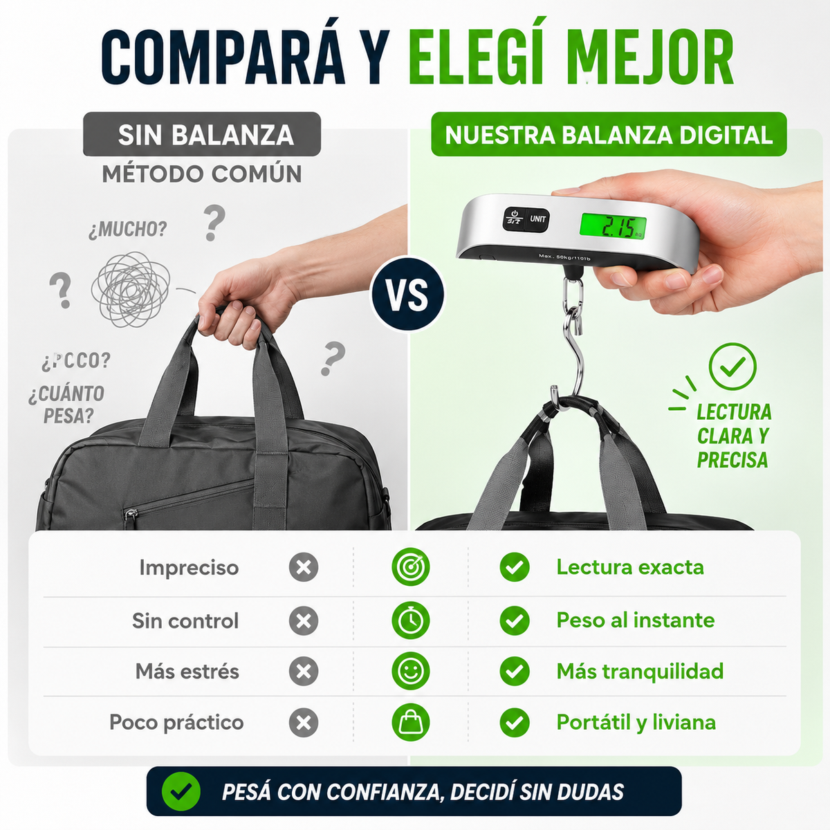 Balanza Digital Portátil De Viaje 10gr-50kg