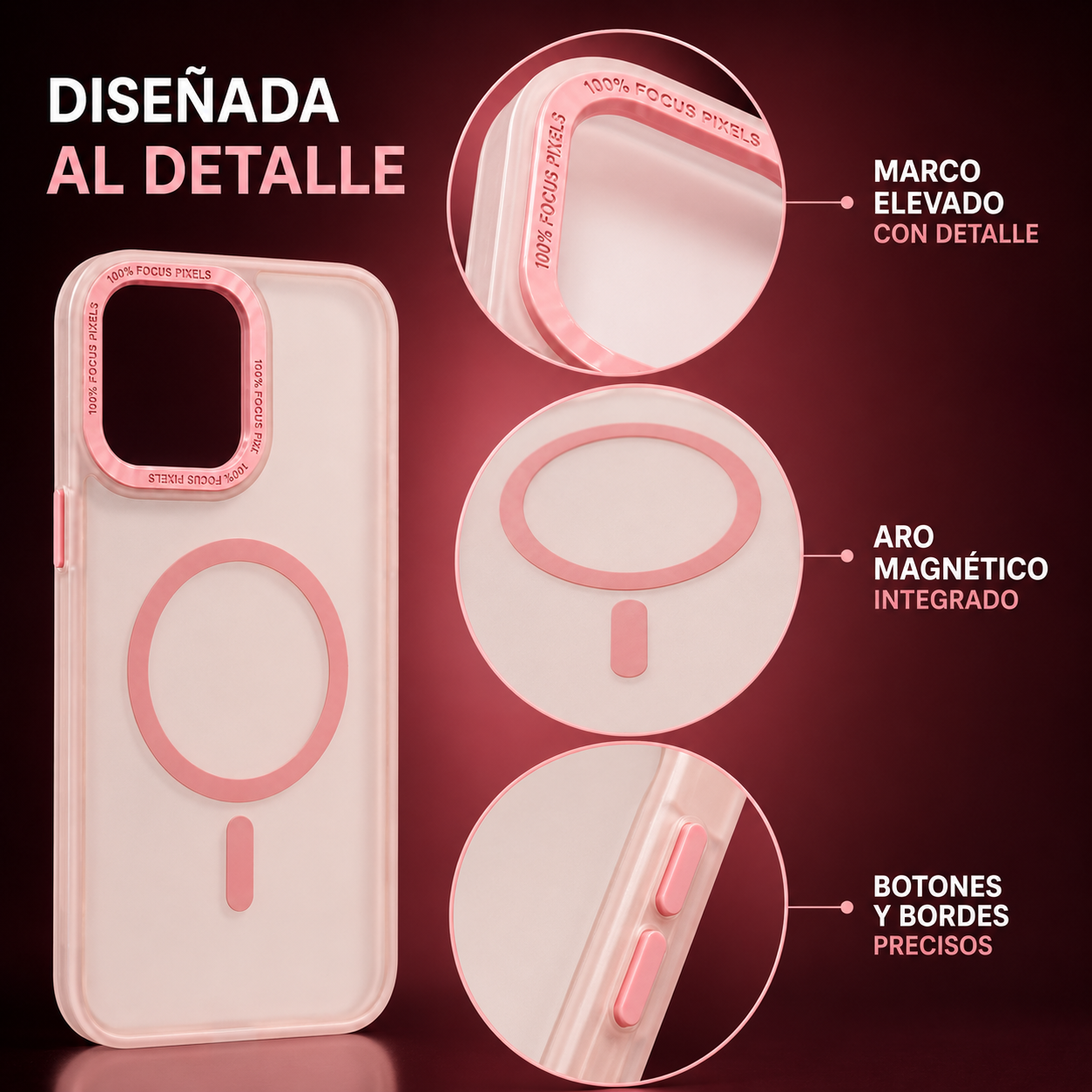 Funda Pixel Rosa para IPhone / Magsafe
