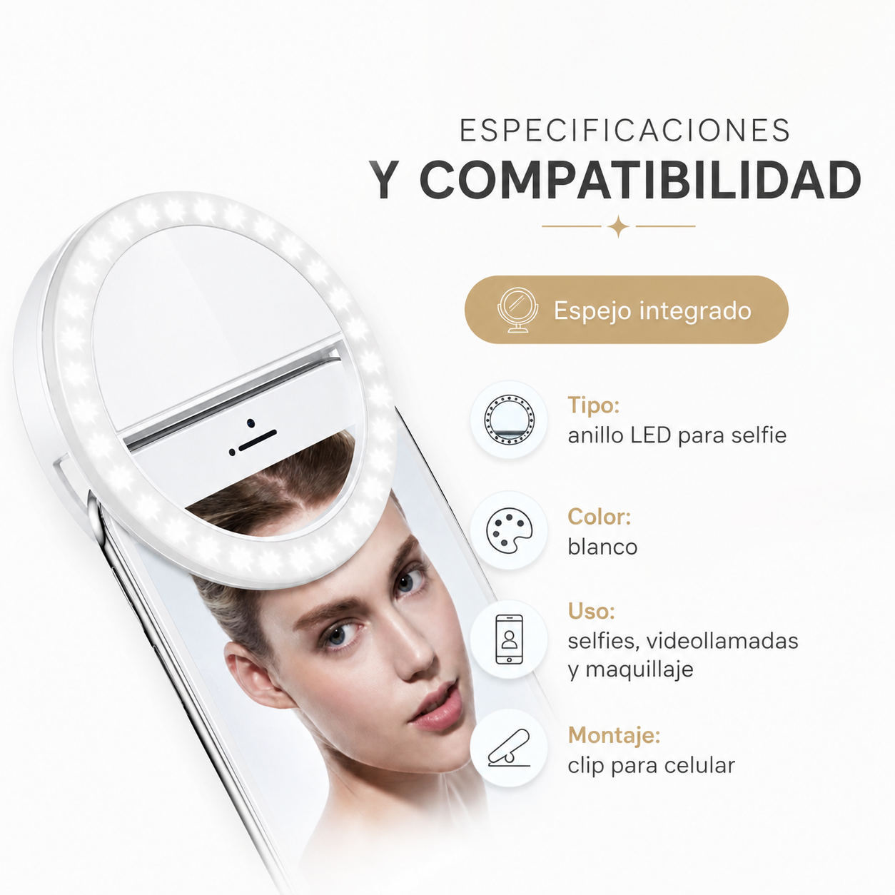 Aro de Luz Led para Celular