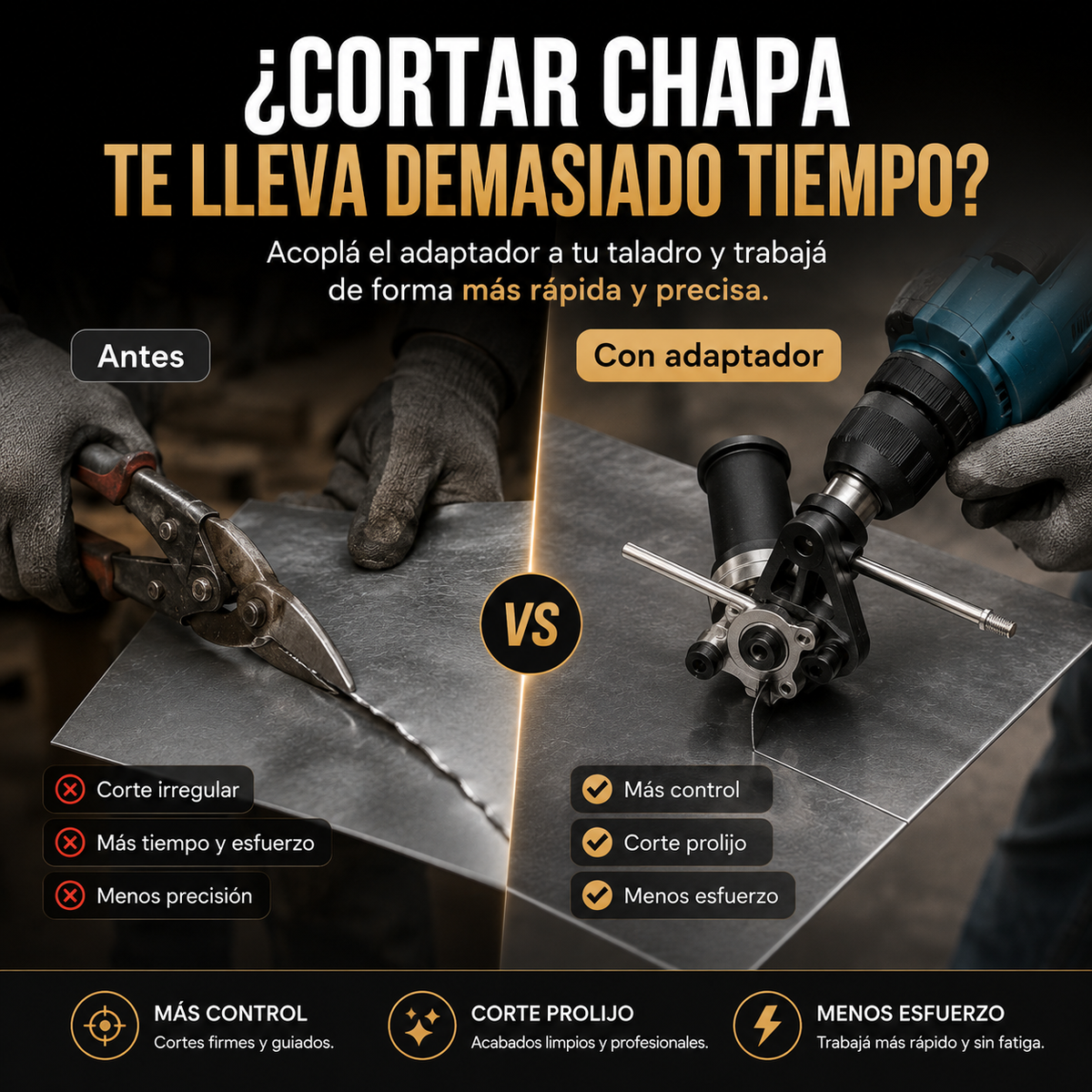 Corta Chapa para Taladro v7