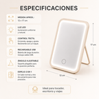 Espejo Rectangular LED de Maquillaje con Luz