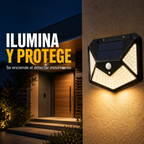 Foco Solar 100 Led Sensor Movimiento De Exterior