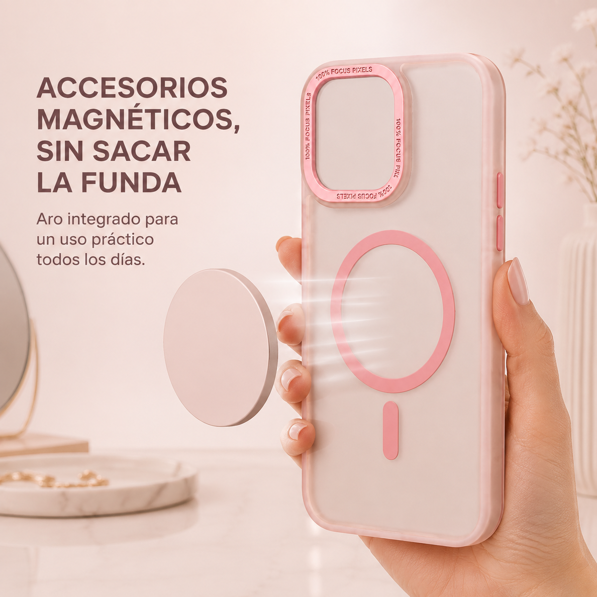Funda Pixel Rosa para IPhone / Magsafe