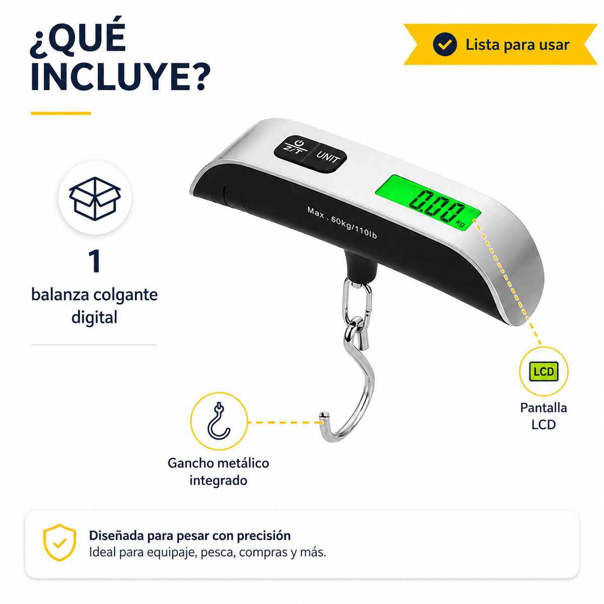Balanza Digital Portátil De Viaje 10gr-50kg