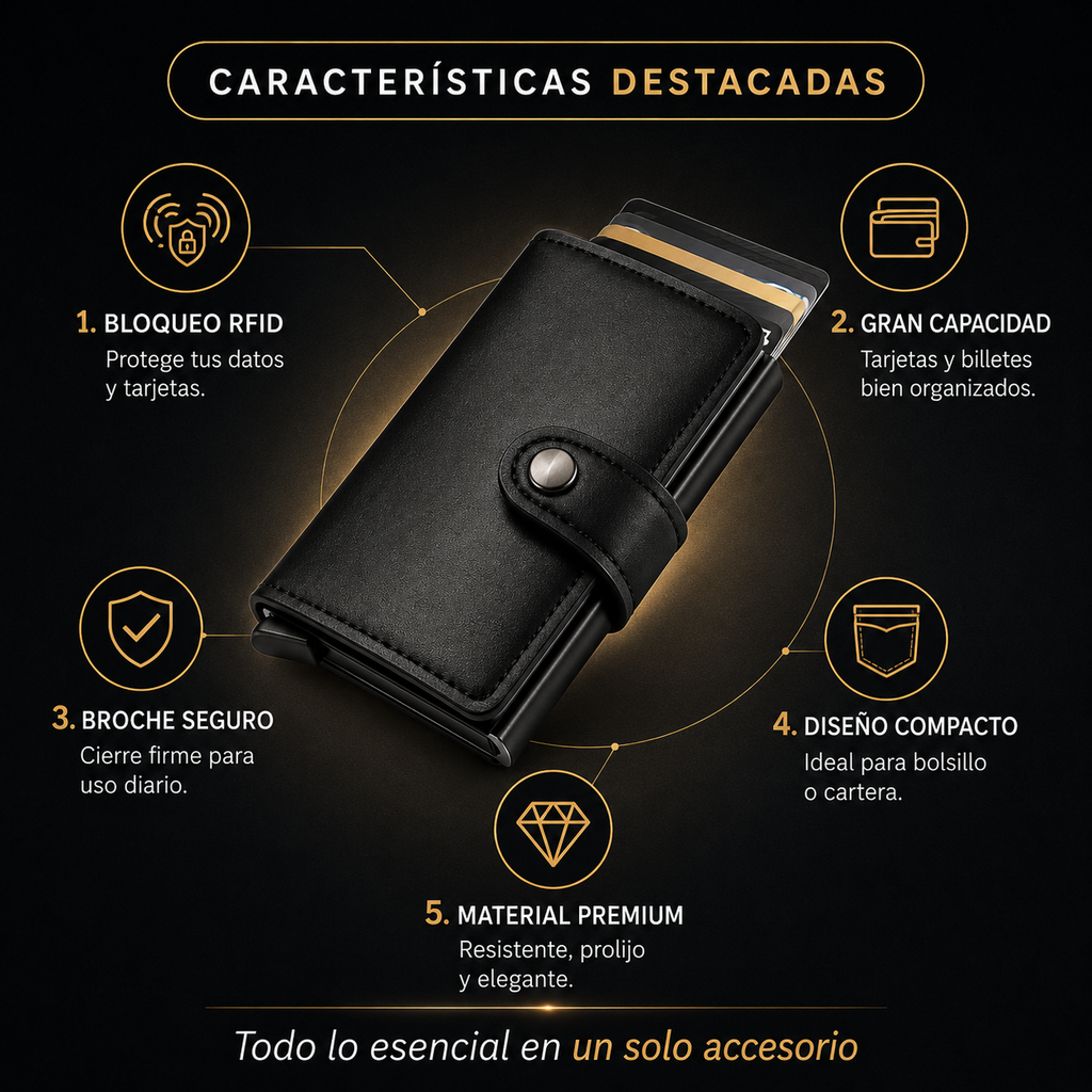 Billetera Con Tarjetero AntiRobo RFID