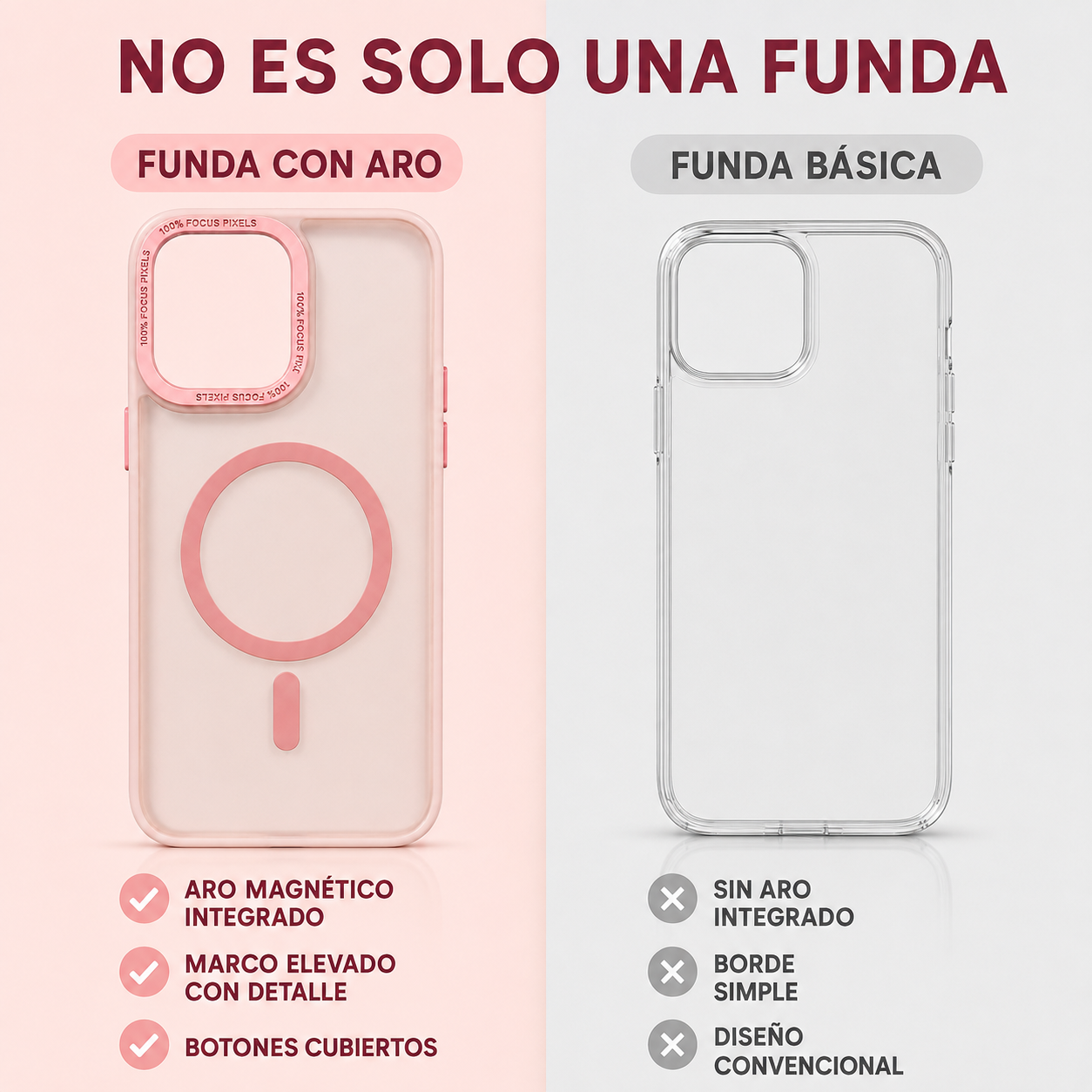 Funda Pixel Rosa para IPhone / Magsafe