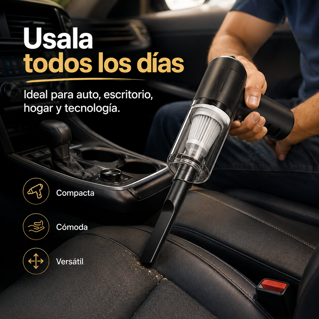 Aspiradora Mini 2 En 1 Portátil Con Accesorios
