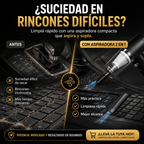 Aspiradora Mini 2 En 1 Portátil Con Accesorios
