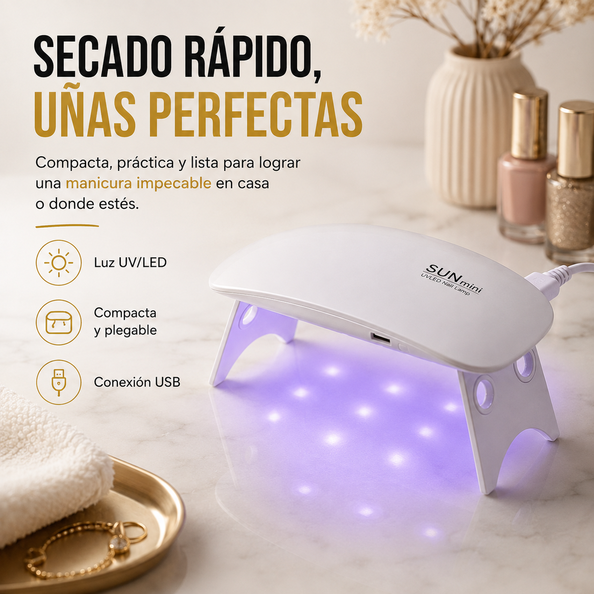Secador de Uñas SUNmini LED UV Portátil 6W