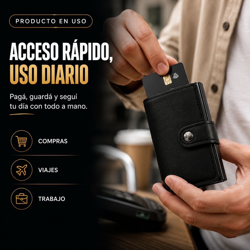 Billetera Con Tarjetero AntiRobo RFID