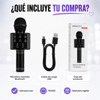 Micrófono Karaoke Bluetooth Inalámbrico Portátil