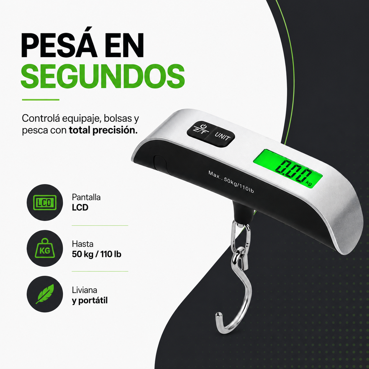 Balanza Digital Portátil De Viaje 10gr-50kg